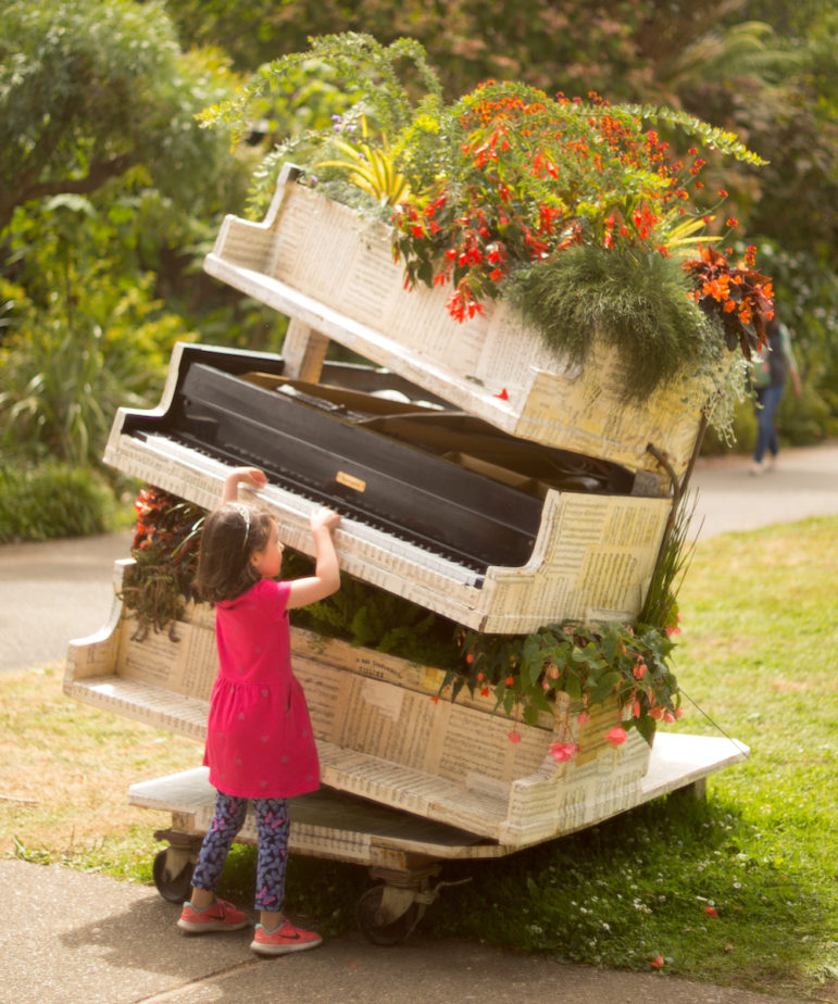 Flower piano music festival at SF Botanical garden through July 22