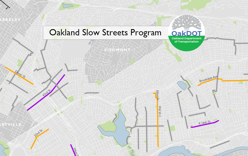 Oakland Slow Streets Map Update | Where Are Oakland's 'Slow' Streets? | Piedmont Exedra