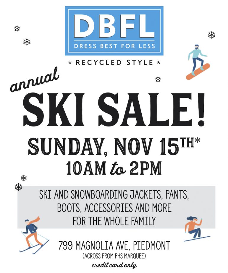 DBFL Ski Sale is November 15 Piedmont Exedra