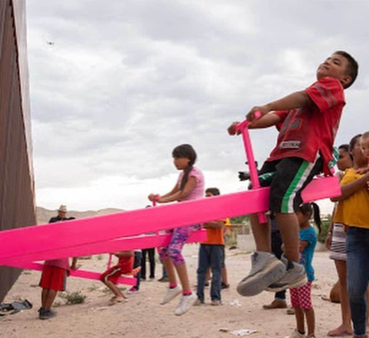 Bay Area couple’s famous border wall teetertotters win international prize Piedmont Exedra
